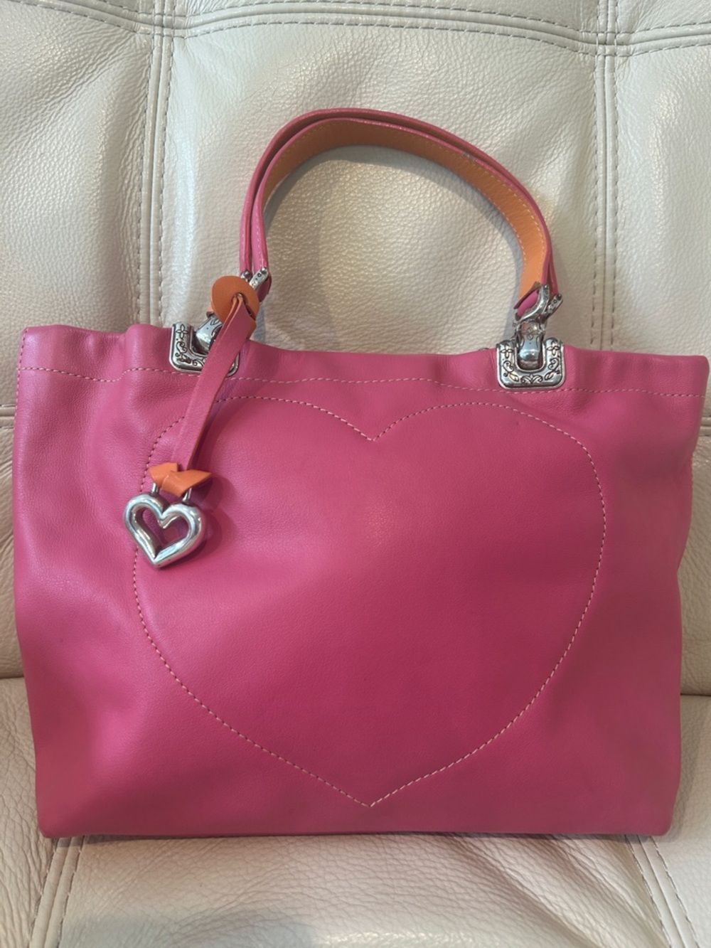 Vintage Brighton Jodi Reversible Heart & Tapestry Tote Bag Retired Collection